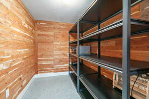 Liberty walk-in fire resistant safe room with cedar lined walls and epoxy flooring