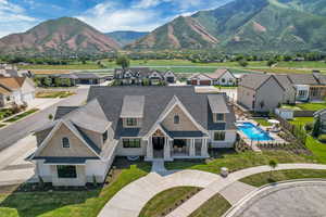 Mountain view with nearby suburban area