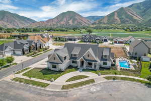 Mountain view featuring nearby suburban area