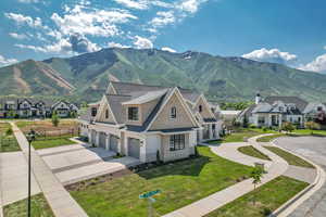View of mountain backdrop with nearby suburban area