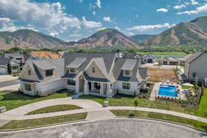 Mountain view with nearby suburban area