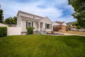 View of front of house with a mountain view