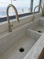 Kitchen view of a sink