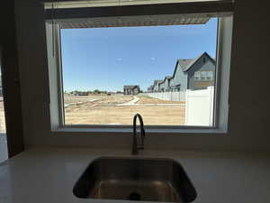 Kitchen view of a sink