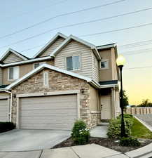 Exterior view of the end unit townhome