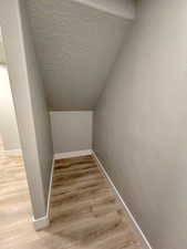 Storage area under the stairs