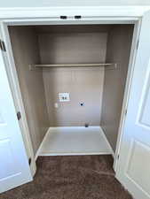 Top floor laundry closet in the hallway