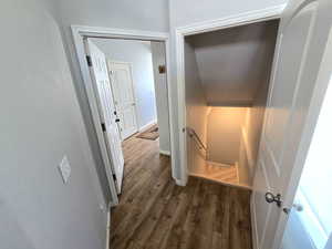 Just inside the front door, 2 doors leading to both apartments