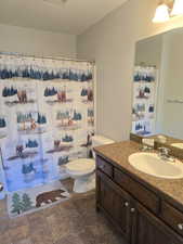 Full bathroom on top floor