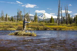 Water view featuring mountains