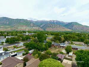 Mountain view with nearby suburban area