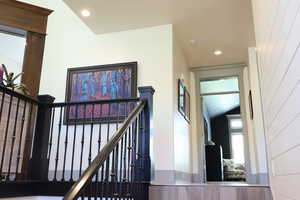Stairway with recessed lighting