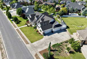 Aerial view of residential area