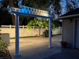 View of patio / terrace featuring central AC