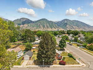 Mountain view with nearby suburban area