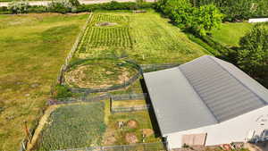 Aerial view of sparsely populated area