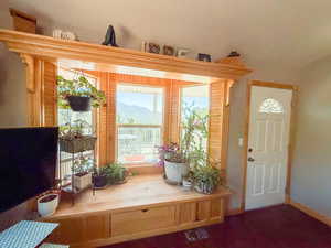 Foyer entrance with plenty of natural light and baseboards