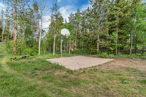 View of basketball court with community basketball court