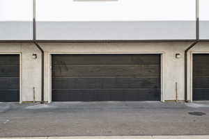 Spacious 2 car attached garage with opener and keyless keypad.