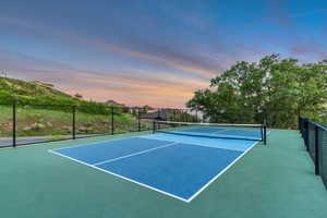 View of community pickle ball court