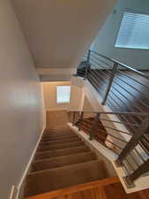 Stairs with baseboards
