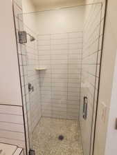 Bathroom with a shower stall