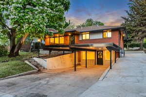 Front View, Extra long Double Carport