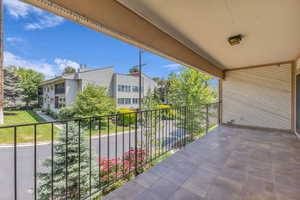 View of patio / terrace featuring a balcony