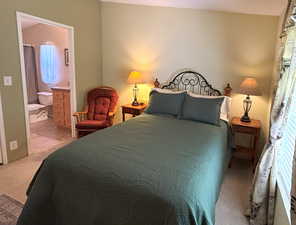 Master bedroom with connected bathroom