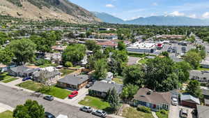Aerial view of residential area from the north
