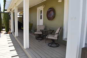 View of wooden deck