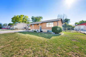 View of front facade with brick siding