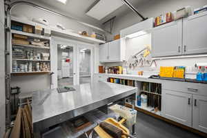Kitchen with open shelves