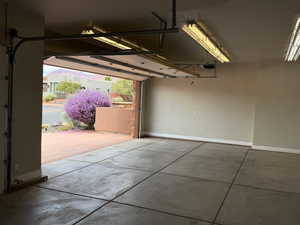Garage with baseboards
