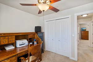 Each bedroom has a wide closet.