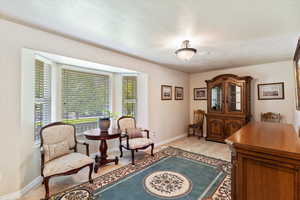 Front room perfect as a formal dining area, piano room, or even your own library/comfy chair room.