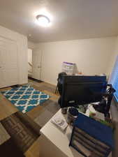 Office area featuring baseboards