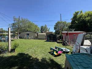 View of yard featuring a playground