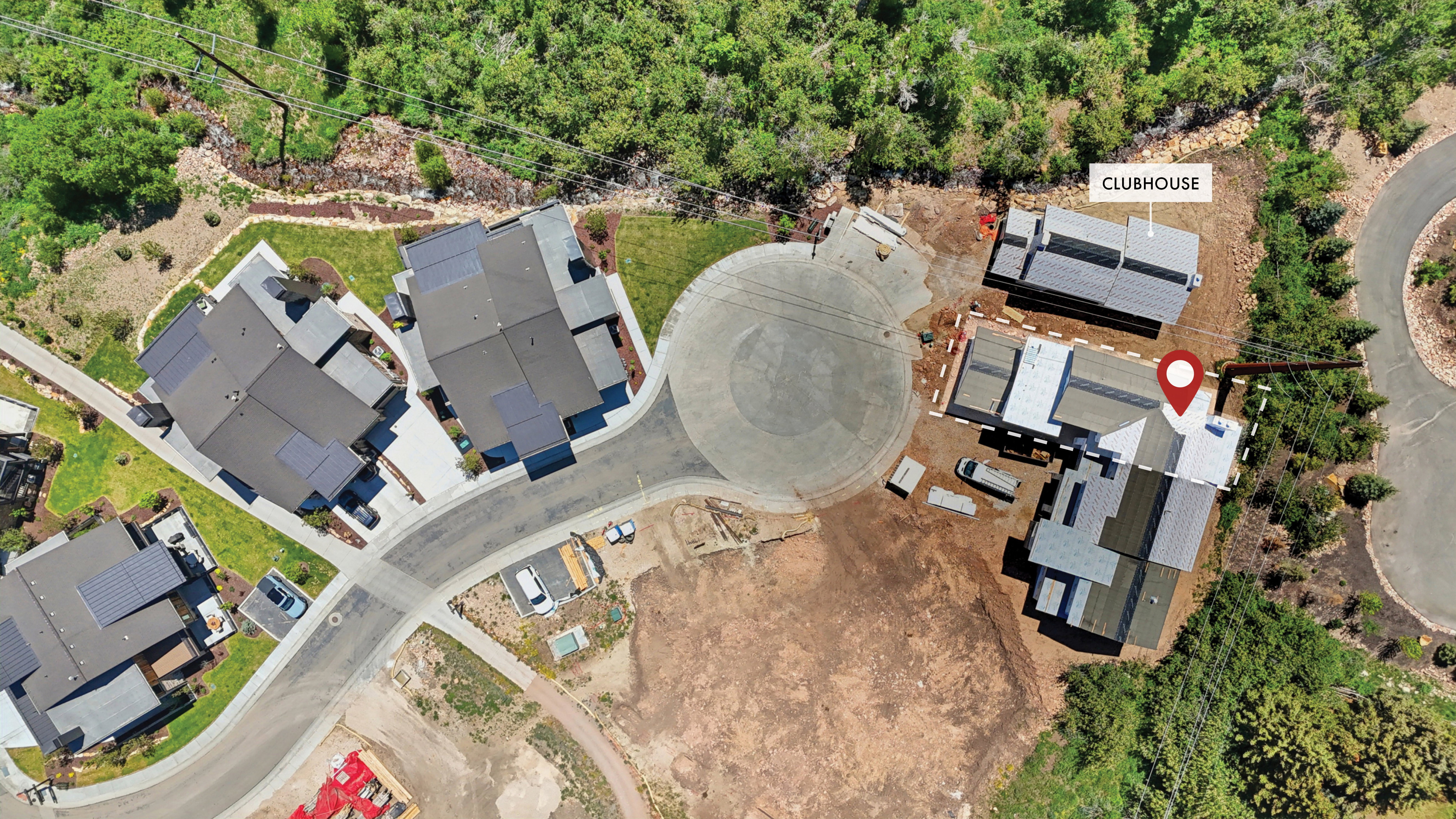 Twin Home with Villas 19 and 20 and Club House Under Construction