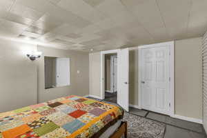 Bedroom featuring baseboards