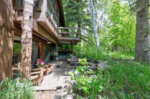 View of wooden deck