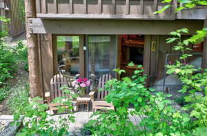 Rear deck with hot tub and french doors