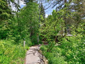 Secluded walkway from easy parking