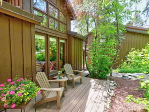 Secluded front deck