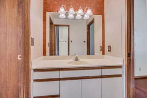 Bathroom featuring vanity