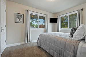 Bedroom featuring baseboards and carpet flooring