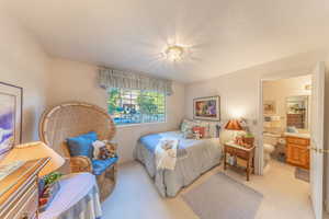 Second-floor bedroom with Jack and Jill style bathroom.