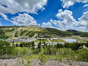 Mountain view with a large body of water