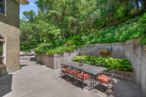 View of patio with outdoor dining space