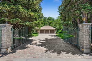View of driveway and gates